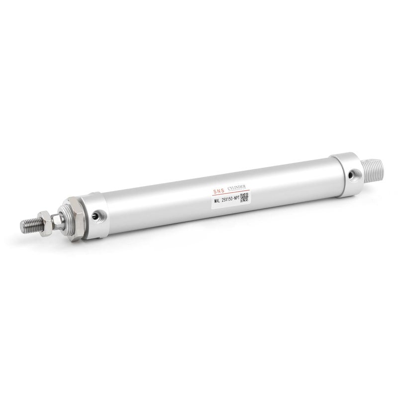 Sns Pneumatic 25mm Bore 150mm Stroke NPT1/8 Aluminum Alloy Mini Air Cylinder Double Action MAL25x150 - Image 4
